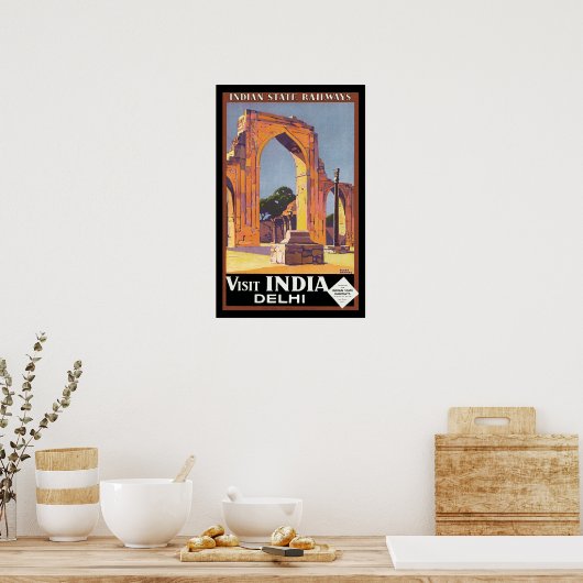 Bezoek India - Delhi Poster (Keuken)