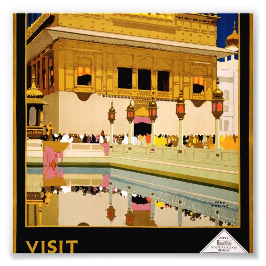 Bezoek India Foto Afdruk (Voorkant)