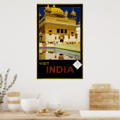 bezoek India Golden Temple Travel Poster (Keuken)