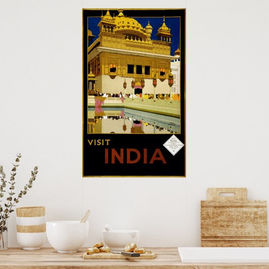 bezoek India Golden Temple Travel Poster (Keuken)