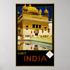 bezoek India Golden Temple Travel Poster