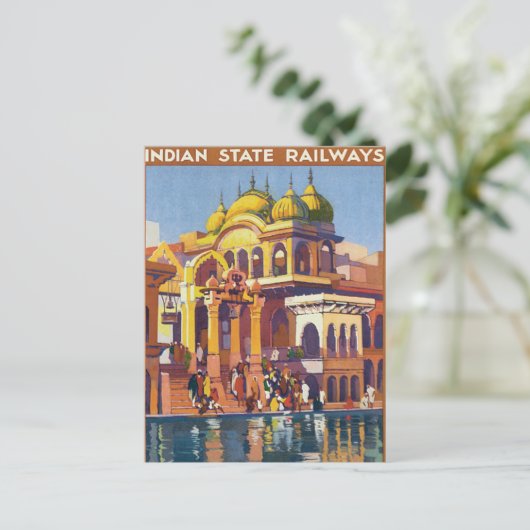 Bezoek India ~ Muttra Briefkaart (Staand voorkant)