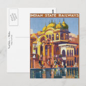 Bezoek India ~ Muttra Briefkaart (Voorkant / Achterkant)
