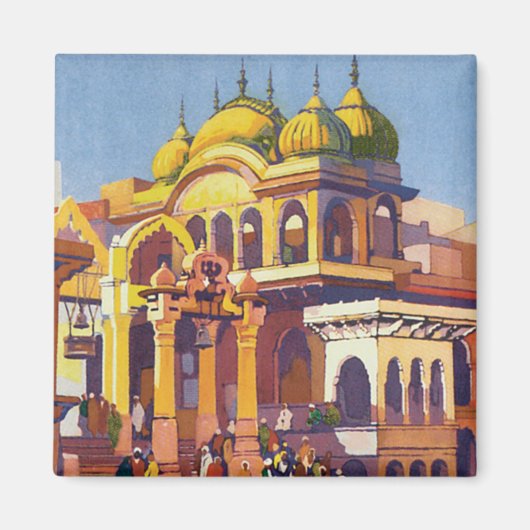 Bezoek India Muttra Magneet (Voorkant)