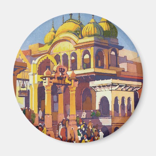 Bezoek India Muttra Magneet (Voorkant)