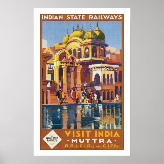 Bezoek India Muttra Poster (Voorkant)