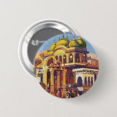 Bezoek India Muttra Ronde Button 5,7 Cm (Voorkant /achterkant)