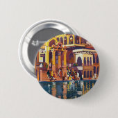 Bezoek India ~ Muttra Ronde Button 5,7 Cm (Voorkant /achterkant)