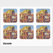 Bezoek India Muttra Vierkante Sticker (Vel)