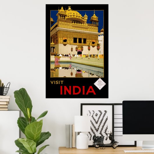 Bezoek India Poster (Thuiskantoor)