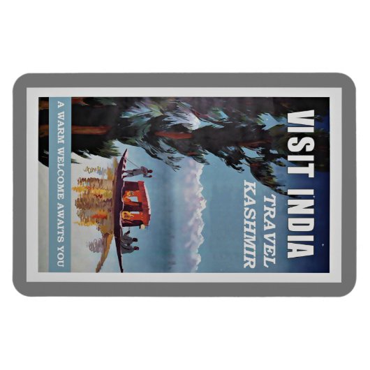 Bezoek India, reis Kasjmir, Magneet (Horizontaal)