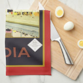 Bezoek India Vintage Poster Theedoek (Quarter Fold)