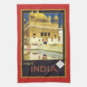 Bezoek India Vintage Poster Theedoek (Verticaal)
