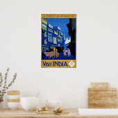 Bezoek India Vintage Travel Poster (Keuken)