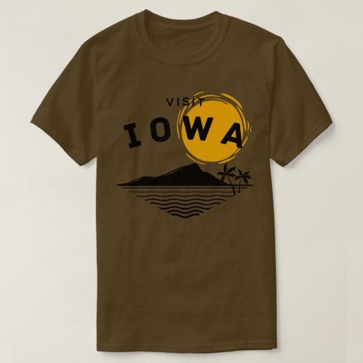 Bezoek Iowa TShirt (Design voorkant)