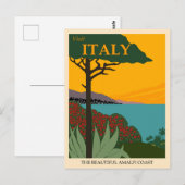 Bezoek Italië, het prachtige Amalfi-kustreizen Briefkaart (Voorkant / Achterkant)