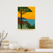 Bezoek Italië, het prachtige Amalfi-kustreizen Poster (Keuken)