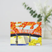 Bezoek Japan Asia Vintage Travel Briefkaart (Staand voorkant)