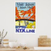 Bezoek Japan door Japan Mail Poster (Keuken)