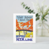 bezoek Japan door Japan Mail Travel Briefkaart (Staand voorkant)