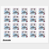 Bezoek Japan retro reisposter. Vierkante Sticker (Vel)