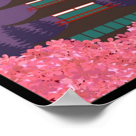  bezoek Japanse reisposter Poster (Hoek)