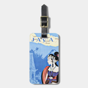 Bezoek Java Indonesia uit Singapore  Bagagelabel