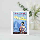 Bezoek Java Indonesia uit Singapore Briefkaart (Staand voorkant)
