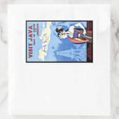 Bezoek Java Indonesia uit Singapore Rechthoekige Sticker (Tas)