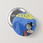 Bezoek Java Ronde Button 5,7 Cm (Voorkant /achterkant)