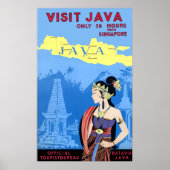  bezoek Java Travel Poster (Voorkant)