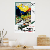 Bezoek je verafgelegen nationale parken in het wes poster (Keuken)