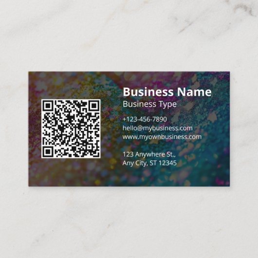 Bezoek Kaart Logo Scannable QR-code Visitekaartje (Voorkant)