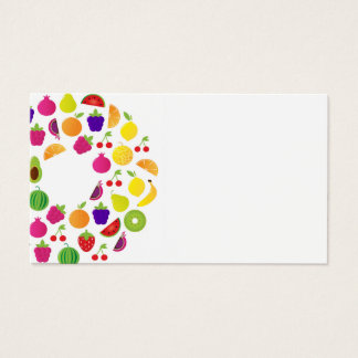 Bezoek kaart met Fruit cirkel