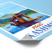 Bezoek Kashmir Vintage Poster Gerestaureerd (Hoek)