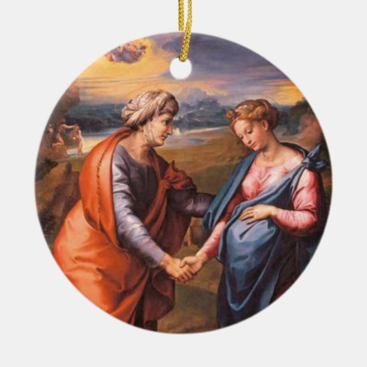  bezoek keramisch ornament (Voorkant)