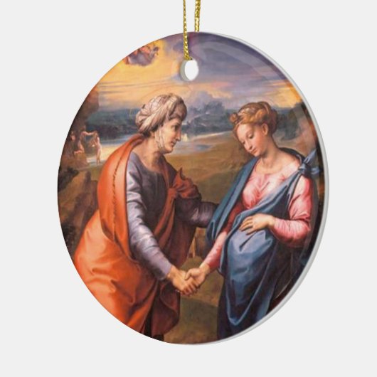 bezoek keramisch ornament (Links)