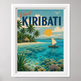 Bezoek Kiribati Reis Antiek Poster