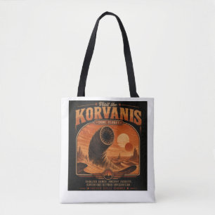 Bezoek Korvanis – Reisposter voor een vintage woes Tote Bag