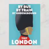 Bezoek Londen Kunstprint. Briefkaart (Voorkant)