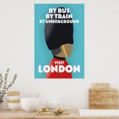 Bezoek Londen Kunstprint. Poster (Keuken)