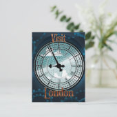 Bezoek Londen Victoriaanse reisposter Briefkaart (Staand voorkant)