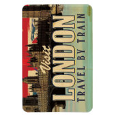 Bezoek Londen vintage poster Magneet (Verticaal)