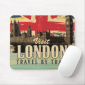 Bezoek Londen vintage poster Muismat (Met muis)