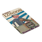 Bezoek Londen vintage reisposter kunst Magneet (Rechterzijde)