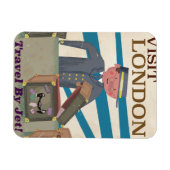 Bezoek Londen vintage reisposter kunst Magneet (Horizontaal)