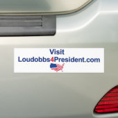 Bezoek LouDobbs4President.com Bumpersticker (Op auto)