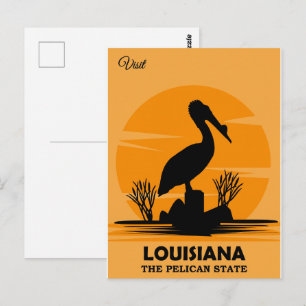 Bezoek Louisiana, De Pelikaanstaat, Briefkaart