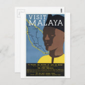 Bezoek Malaya Maleisië Railways Briefkaart (Voorkant / Achterkant)