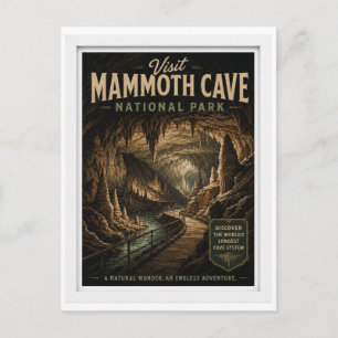 Bezoek Mammoth Cave National Park Reis Vintage Briefkaart